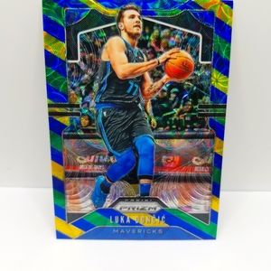 2019 Luka Doncic Prizm blue yellow and green